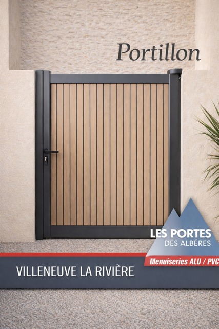 Pose d'un élégant portillon en Aluminium coloris Noir 2100 sablé, alliant modernité et robustesse. Son remplissage composite ton chêne clair apporte une touche chaleureuse et naturelle, parfaite pour sublimer l'entrée tout en conservant un style contemporain. Un résultat harmonieux qui valorise immédiatement l'habitation. 📧 Contactez nous pour votre projet sur-mesure ! www.portesdesalberes.fr #lesportesdesalberes #cchpyreneesorientales #villeneuvelariviere #argelessurmer #perpignan #menuiserie #portillon #aluminium #pvc #pergola #portail #carport #veranda