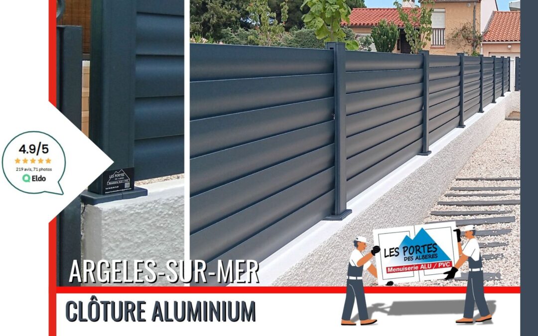 Clôture aluminium à ARGELES-SUR-MER (66)