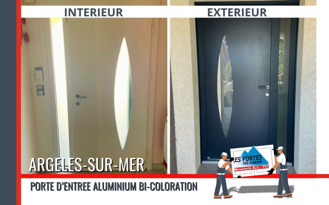 Porte d’entrée aluminium à Argelès-sur-Mer (66)