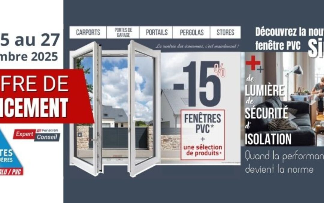 OFFRE DE LANCEMENT ! Fenêtre PVC SinéA By FenêtréA